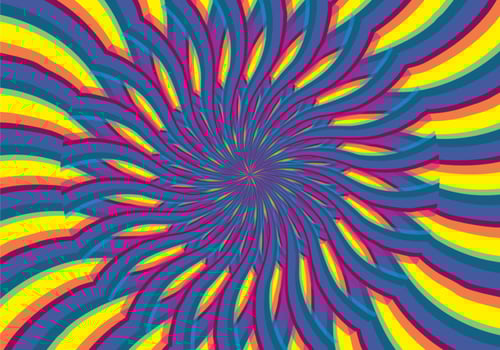 Abstract Psychedelic Hypnosis Illusion vector