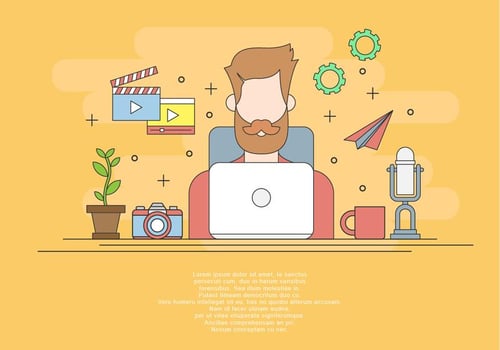 Viral Content Creator Vector 