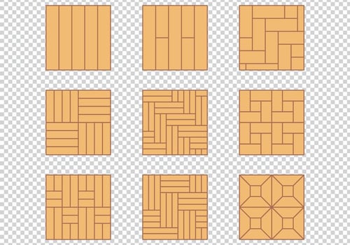 Wood Floor Pattern Material Design Set vector