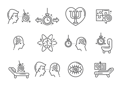 Hypnosis Icons Vector