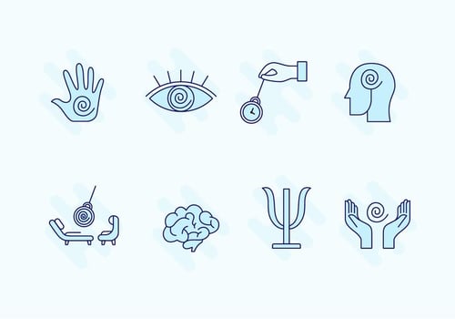 Hypnosis Icon Set vector