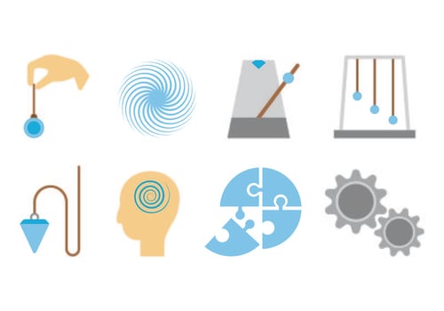 Set Of Hypnosis Icon vector