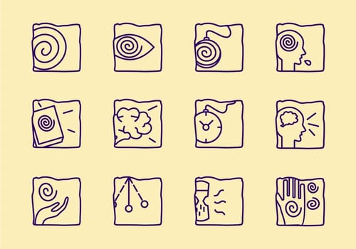 Hypnosis Icons vector