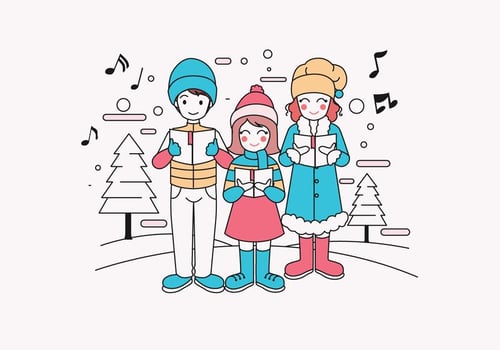 Christmas Carolers Vector