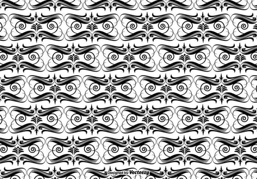 Dayak Tribe Motif Vector Seamless Pattern