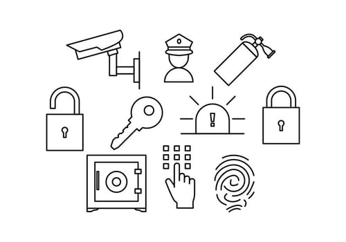 Security Line Icon Vector