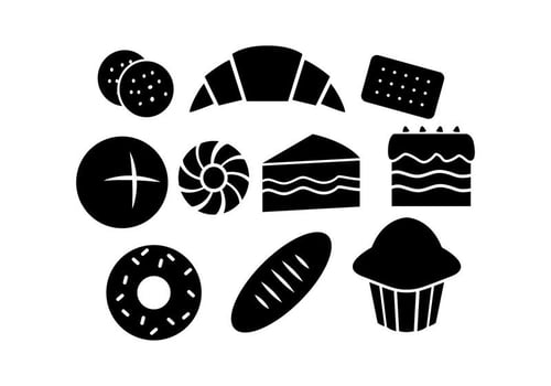Free Pastry Silhouette Icon Vector