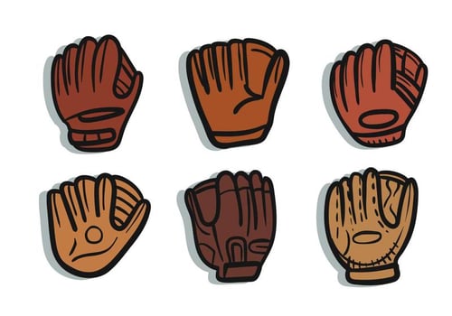 Softball glove vector