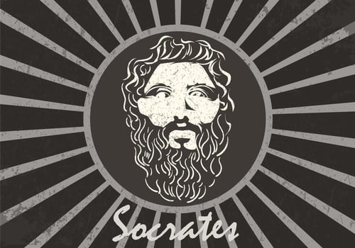 Figure Of Socrates Background vector