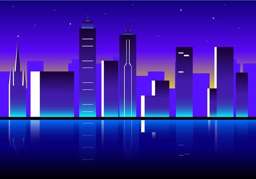 Night Of Melbourne Free Vector