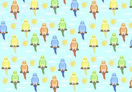 Budgie Pattern Vector