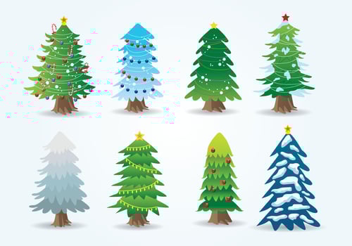 Free Cartoon Christmas Tree vector