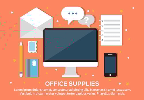 Free Office Supplies Illustration vector