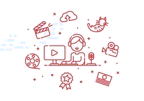 Video Content Creator Vector