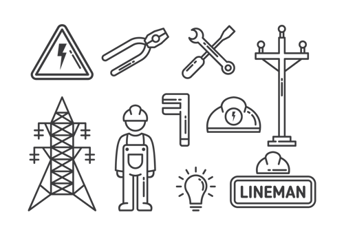 Lineman Icons Vector