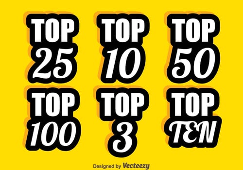 Top Chart Number Collection Vector