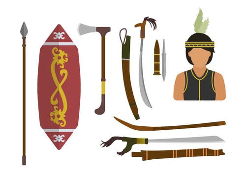 Flat Dayak Vectors