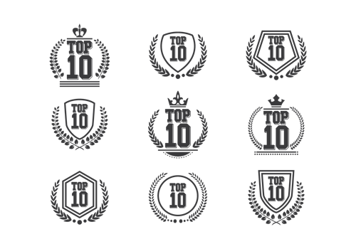 Top 10 Badges Vector