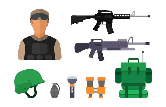 Flat Soldier Vectors