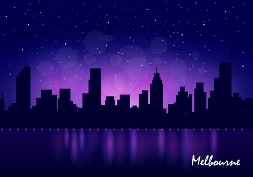 Skyline Melbourne City vector
