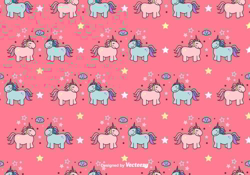 Unicorns Vector Pattern