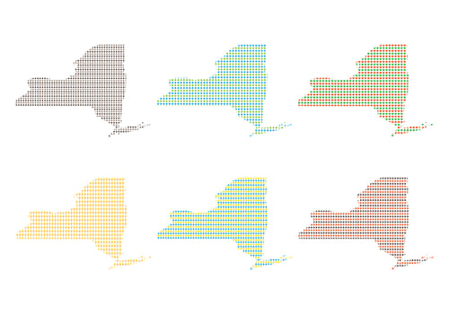 New York  Map Pattern Set vector