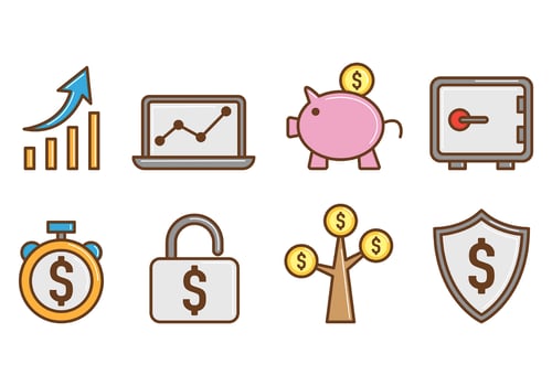 Set Of Revenue Icon vector