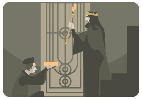 The King With His Sceptre Vector