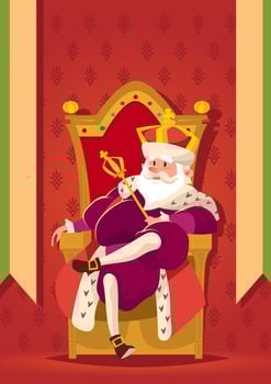 King Holding A Sceptre vector