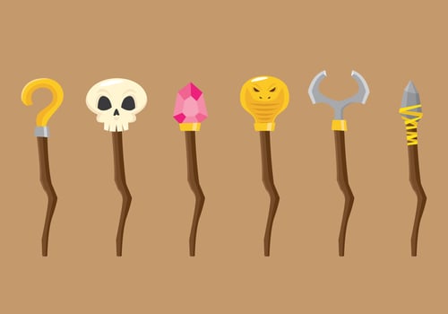 Sceptre With Different Knob vector