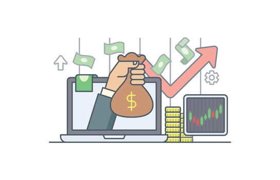 Gaining Revenue Illustration vector