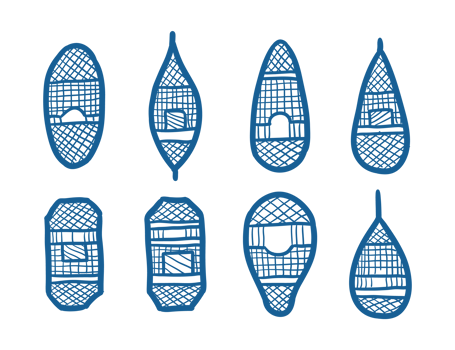 Snowshoe Icons Vector