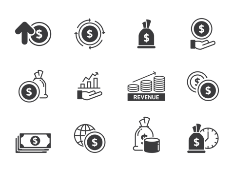 Revenue Icons Vector