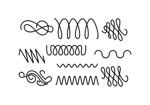 Line Ornament Set Vector