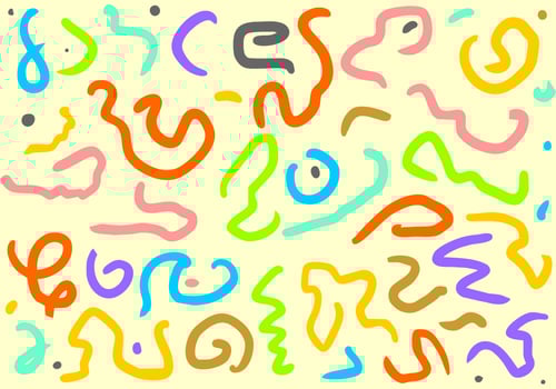 Random Colorful Squiggle Pattern Vector