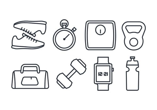 Fitness Icon Pack vector