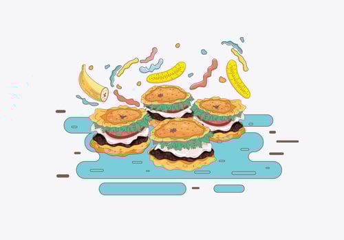 Crushed Fried Plantains Vector