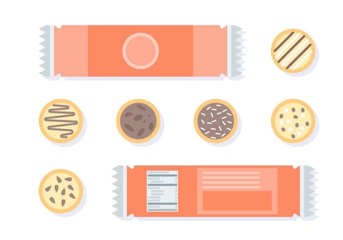 Crackers with Nutrition Facts Vectors