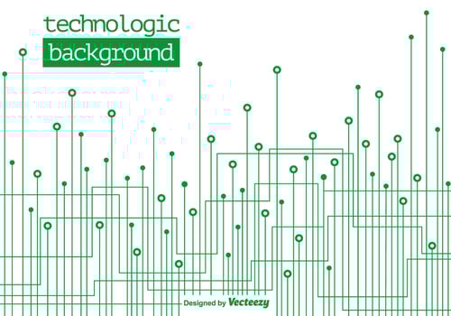 Technologic Green Background - Vector 