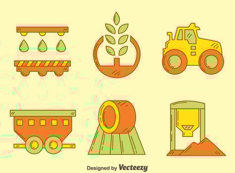Hand Drawn Farming Element Vector