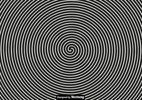 Vector Concept For Hypnosis. Black Spiral