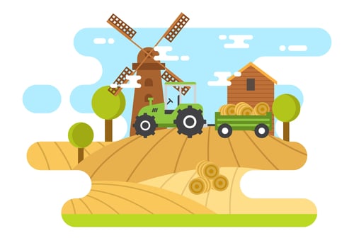 Free Hayride Vector Illustration