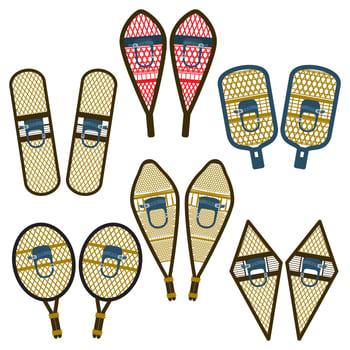 Snowshoe vector set