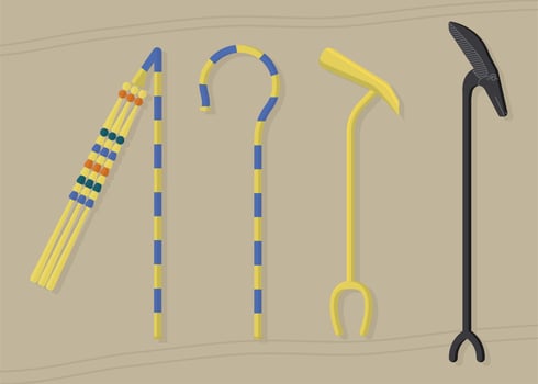 Sceptre of Egypt Era Set Vector