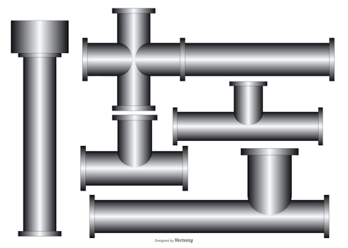 Gutter Pipes Collection vector