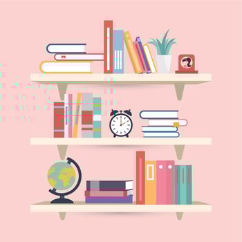 Shelves Book Illustration Vector