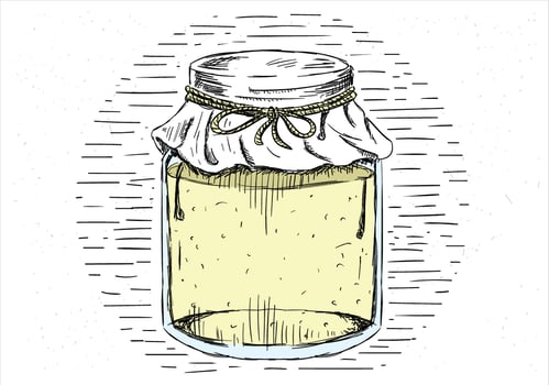 Free Hand Drawn Vector Jar 