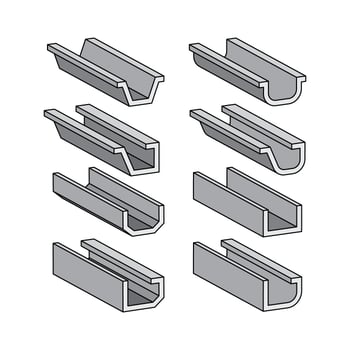 Gutter 3D Icons vector