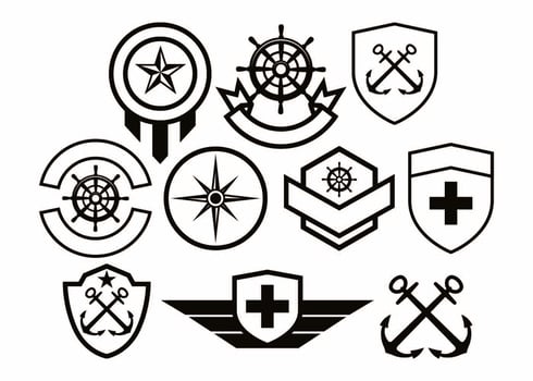 Free Army Badge Collection Vector