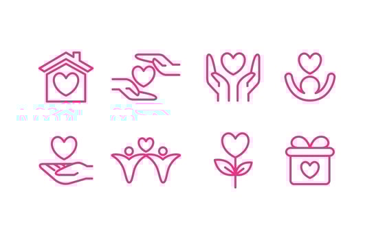 Charity Icon Set vector